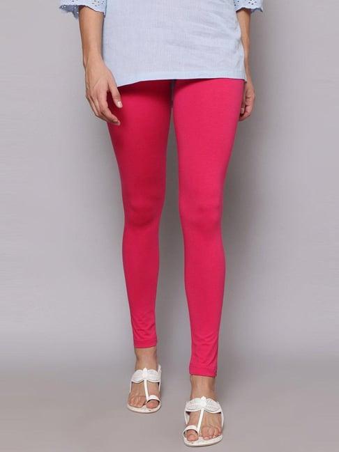 biba pink regular fit leggings