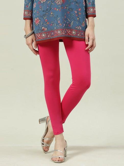 biba pink regular fit leggings