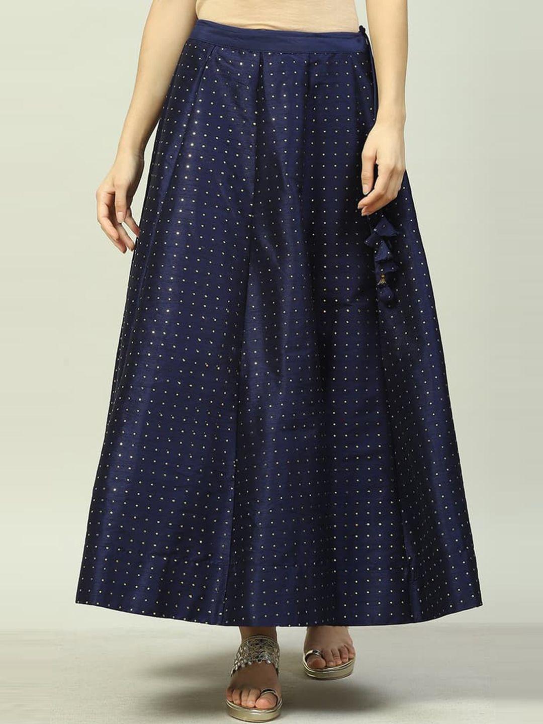 biba printed a-line maxi skirt