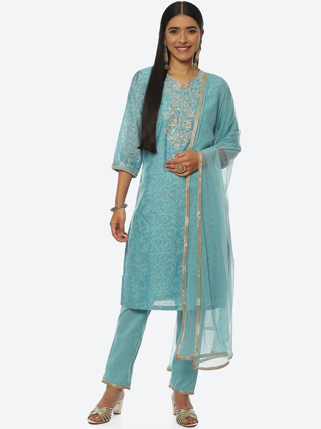 biba printed kurta with trousers