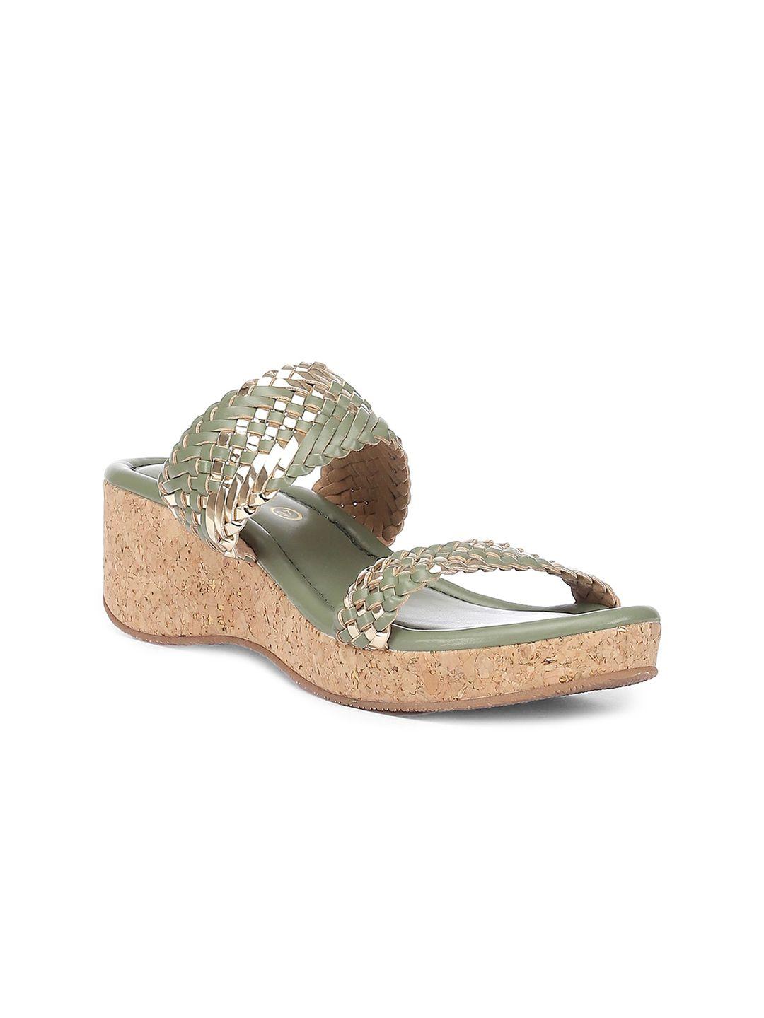 biba sea green wedge sandals