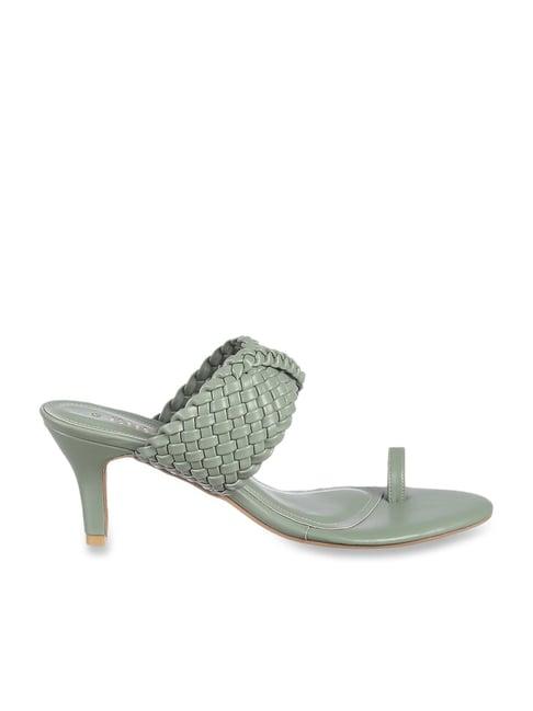 biba women's green toe ring stilettos