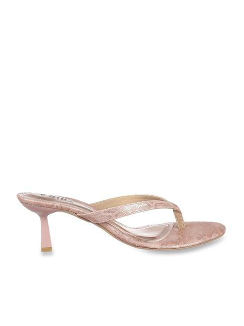 biba women's peach thong stilettos