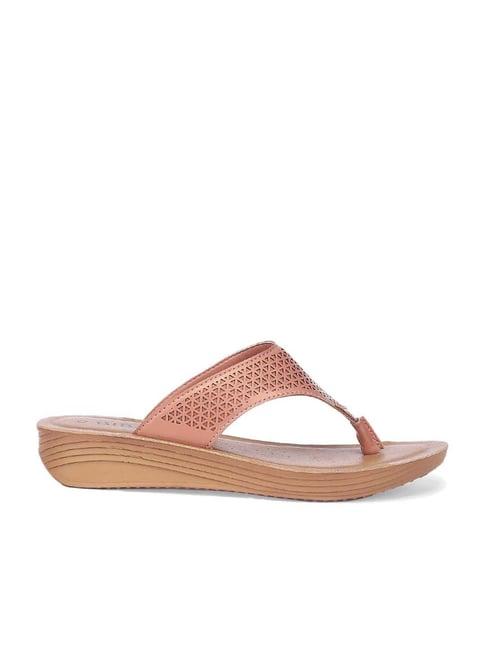 biba women's pink thong wedges