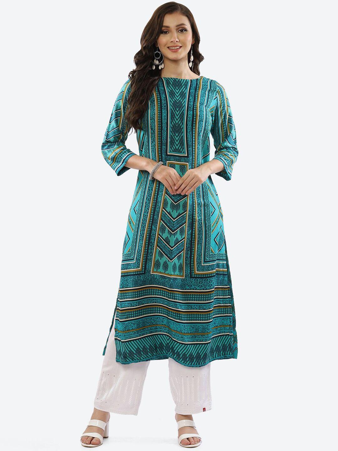 biba women geometric printed kurta