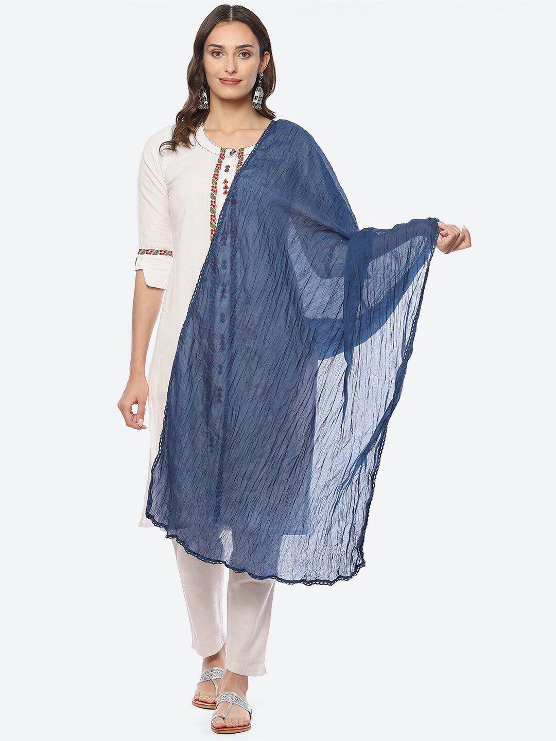 biba women machine weave striped dupatta