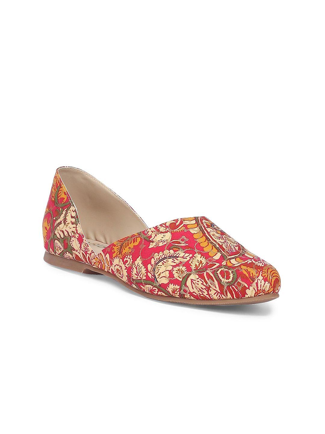 biba women pink printed ballerinas flats