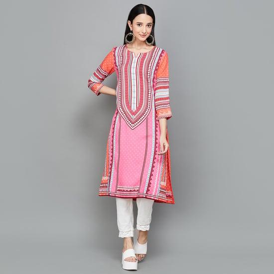 biba women printed straight kurta