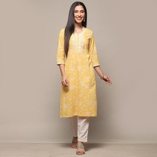 biba women printed straight kurta