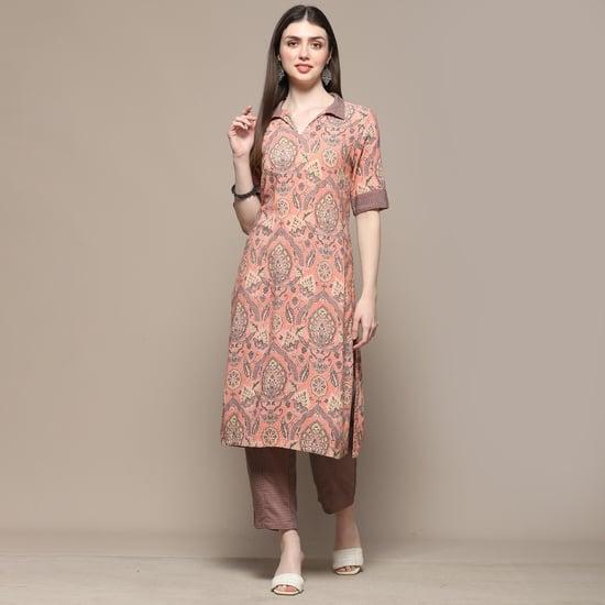 biba women printed straight kurta