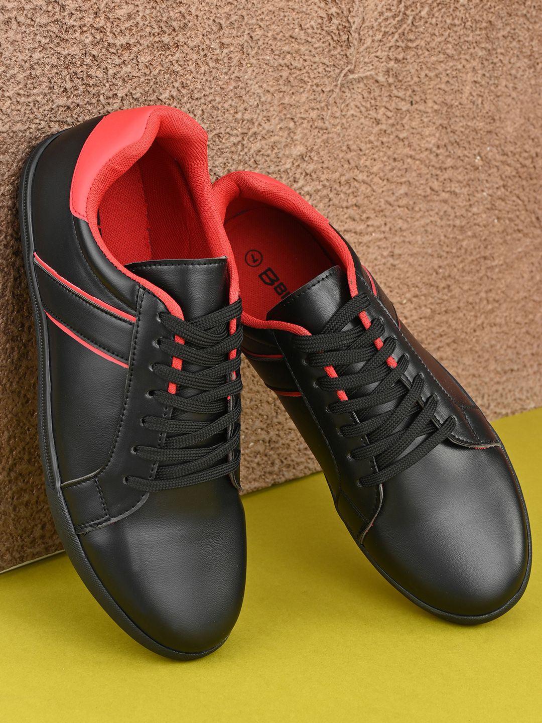 big fox men black & red striped sneakers