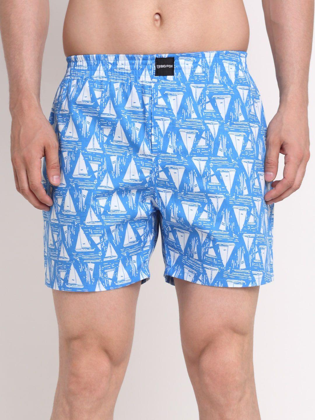 big fox men blue printed boxers