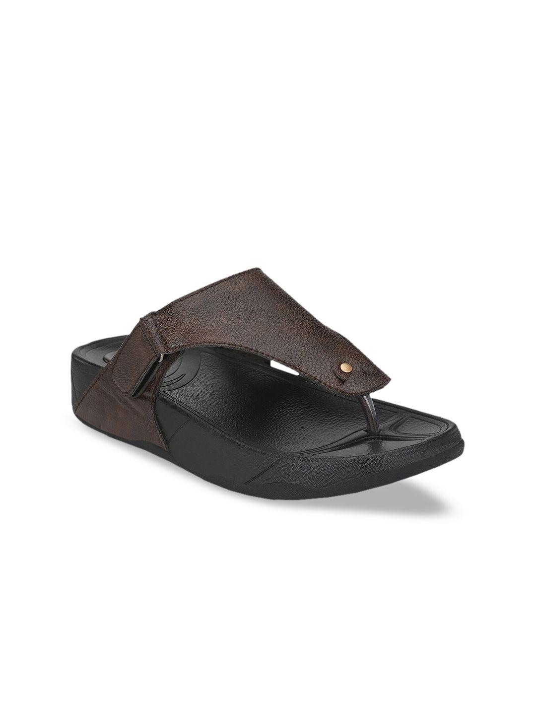 big fox men brown solid slip-on