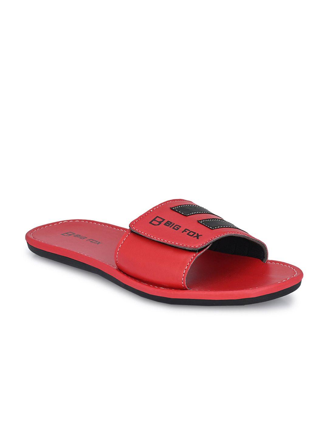 big fox men red colourblocked sliders