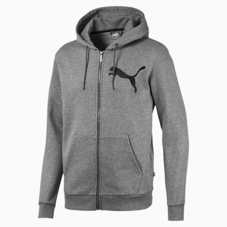 big logo full zip men's hoodie