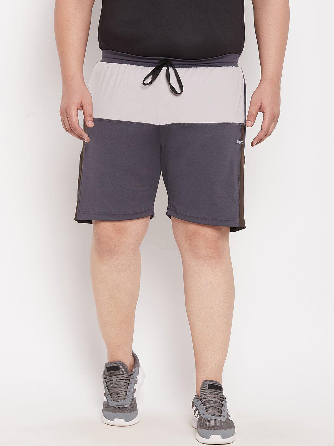 bigbanana men plus size multicoloured colourblocked sports shorts