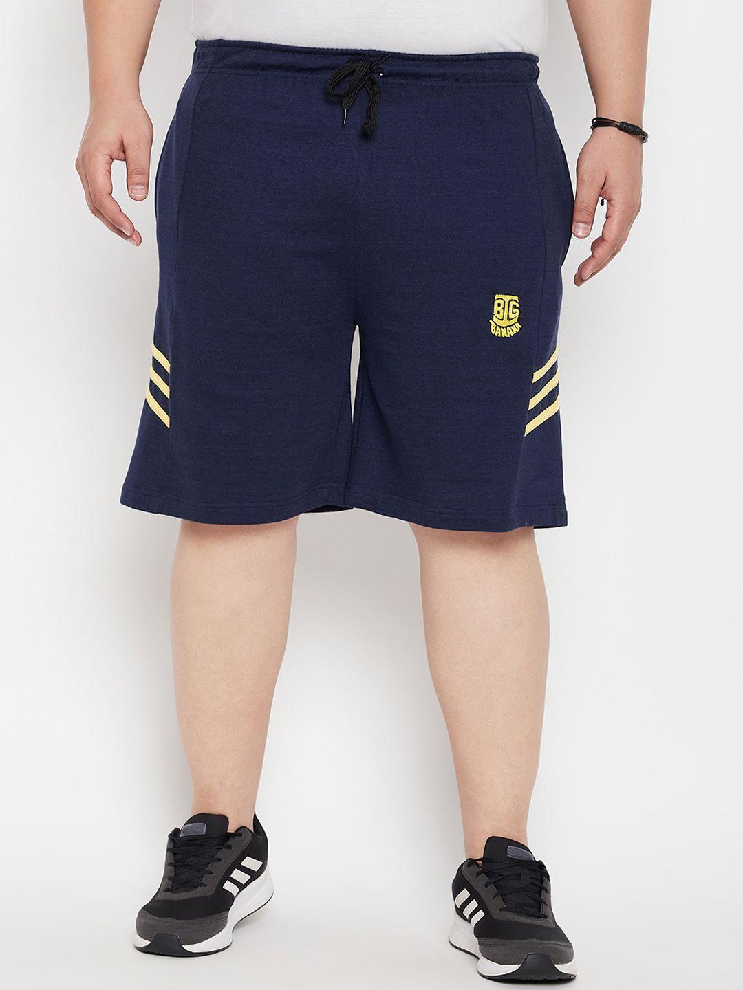 bigbanana men plus size striped mid rise cotton shorts