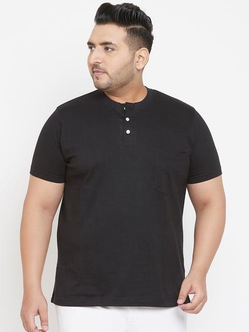 bigbanana black cotton regular fit t-shirt