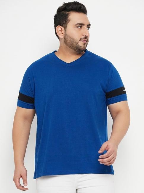 bigbanana blue cotton regular fit t-shirt