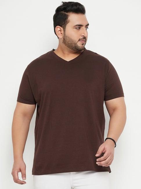 bigbanana brown cotton regular fit t-shirt