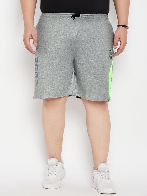 bigbanana grey regular fit printed shorts