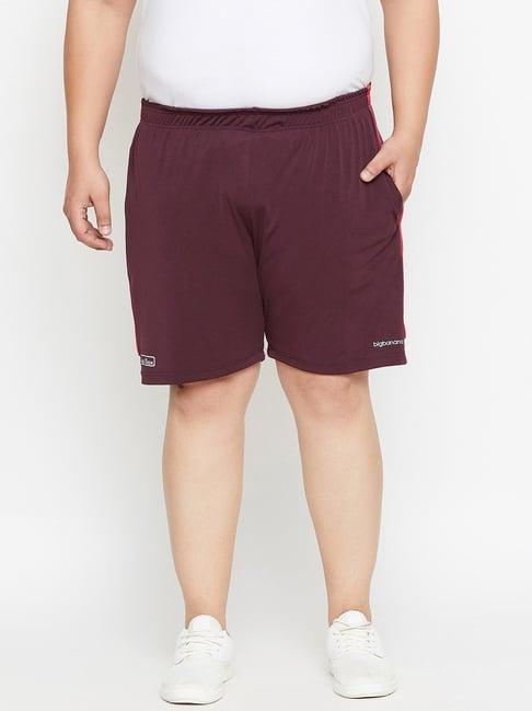 bigbanana maroon regular fit shorts