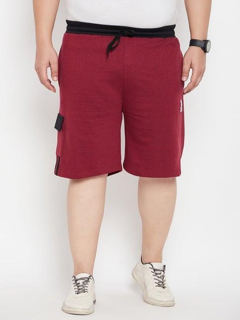 bigbanana maroon regular fit shorts