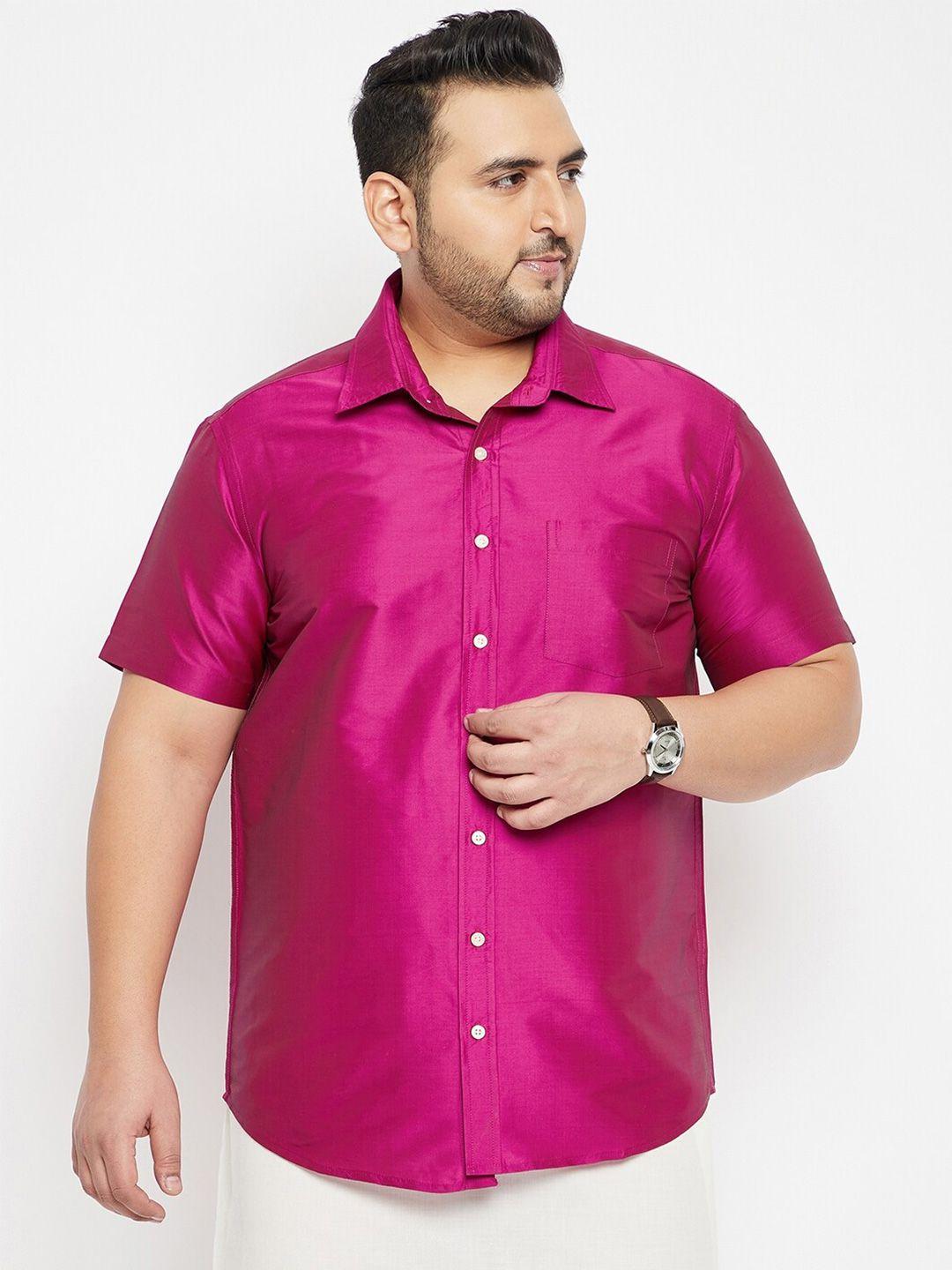 bigbanana men plus size pink comfort casual shirt