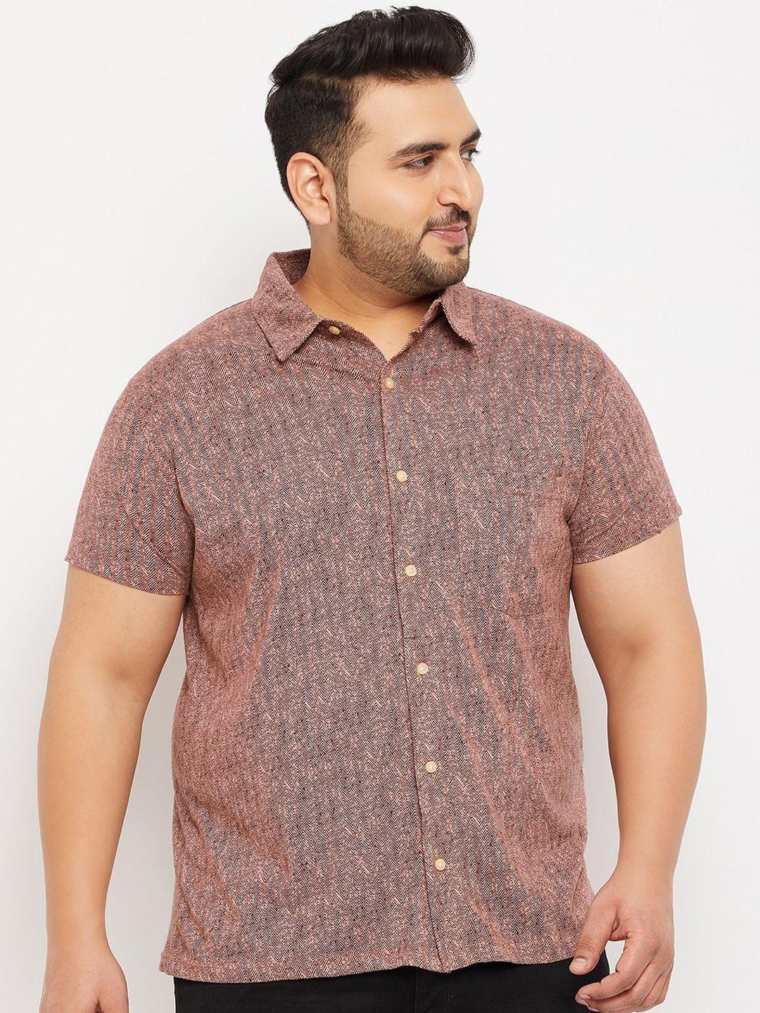 bigbanana men plus size printed casual cotton shirt