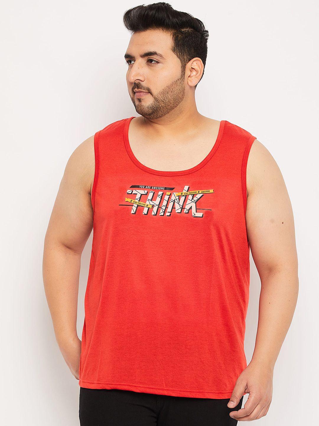 bigbanana men plus size printed innerwear gym vest