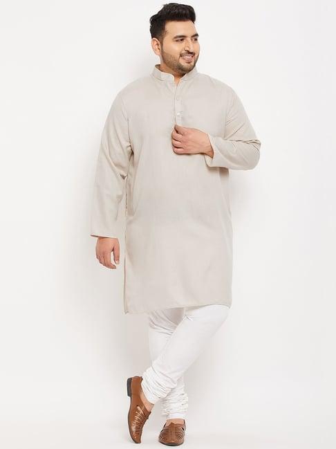 bigbanana off white regular fit kurta