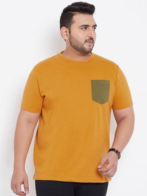 bigbanana orange cotton regular fit t-shirt