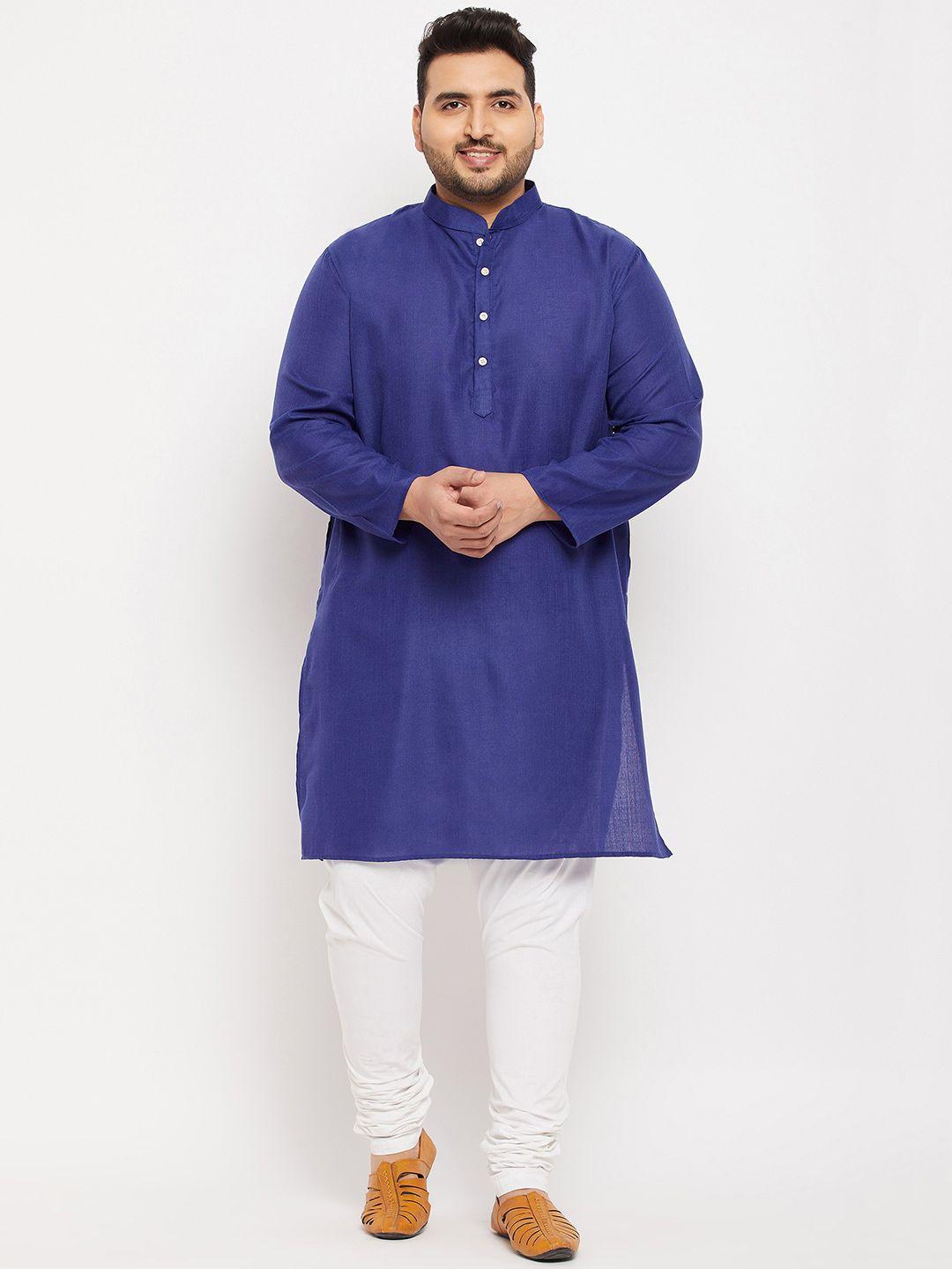 bigbanana plus size mandarin collar long sleeves cotton kurta