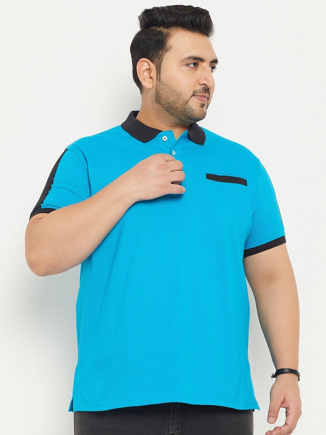 bigbanana plus size polo collar bio finish pure cotton t-shirt