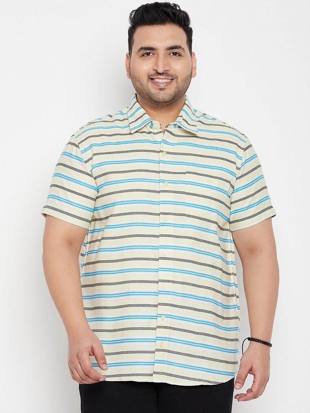 bigbanana plus size striped classic cotton casual shirt