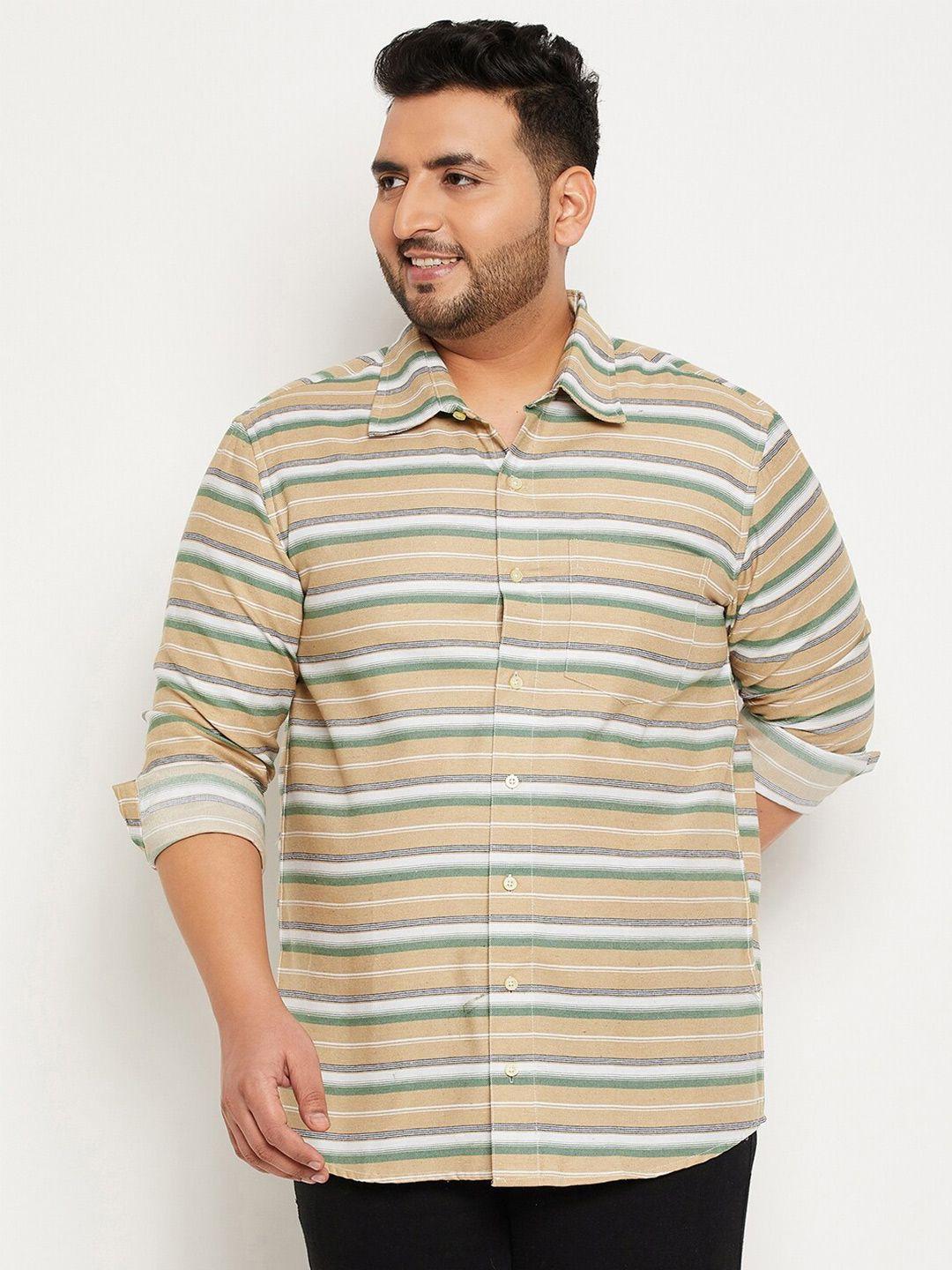 bigbanana plus size striped classic cotton casual shirt