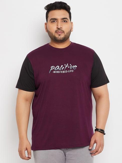 bigbanana purple regular fit printed t-shirt