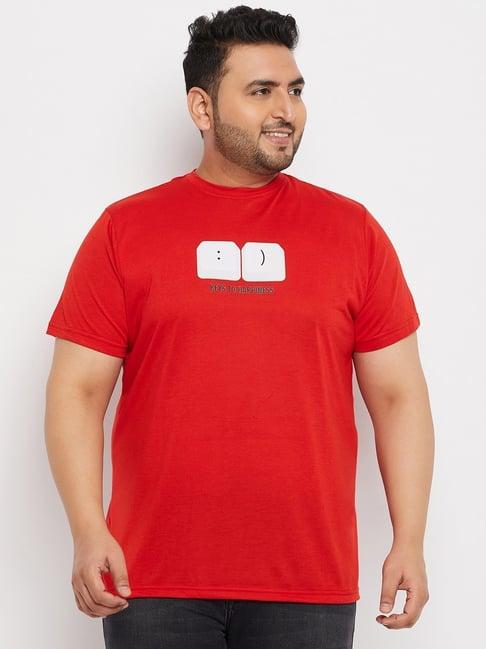 bigbanana red regular fit printed t-shirt