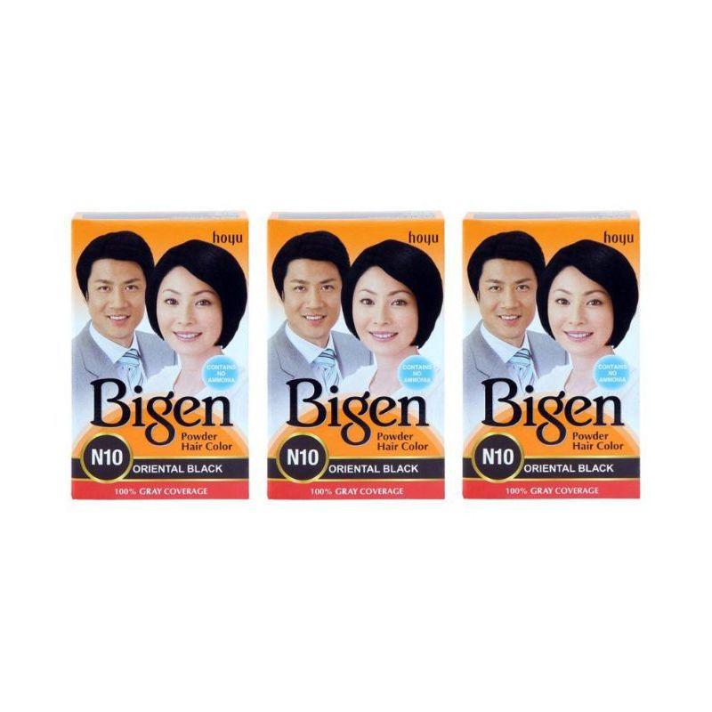 bigen powder hair color - oriental black (pack of 3)