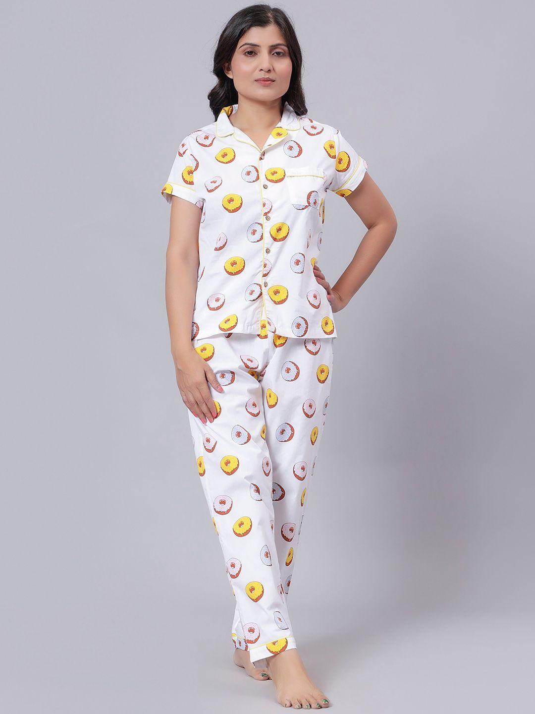 biglilpeople conversational printed shirt with pyjamas