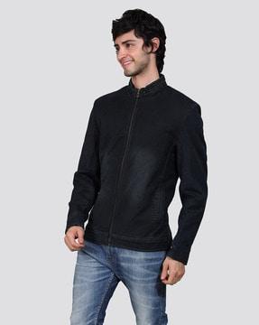 biker jacket with insert pockets