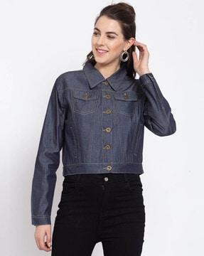 biker jacket with patch pockets