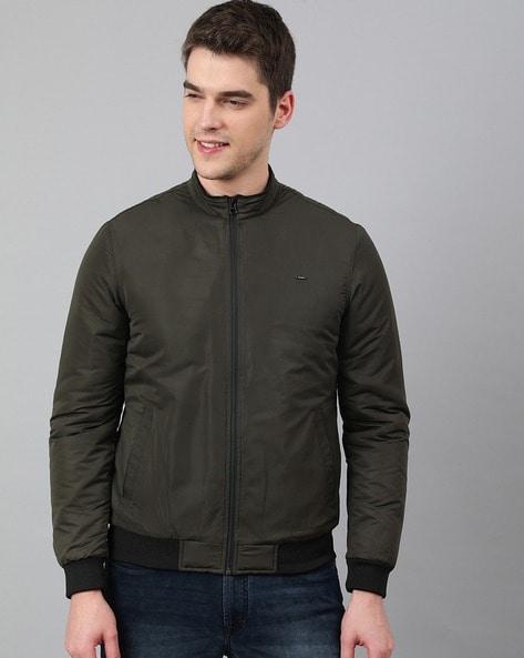 biker jacket with welt pockets