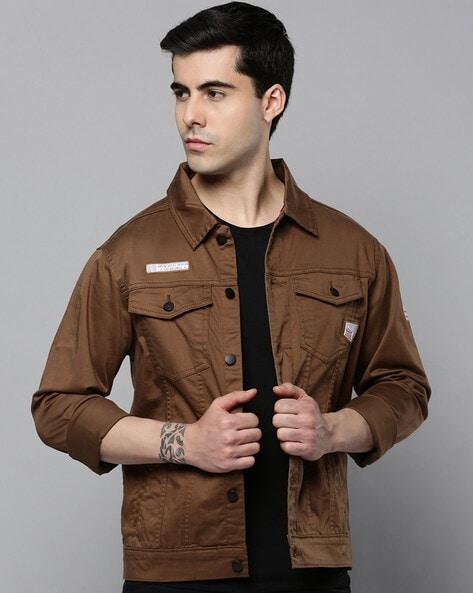 bikers jacket with flap pockets