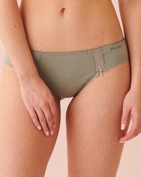 bikini briefs with bow trim