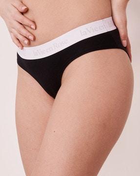 bikini briefs with logo waistband