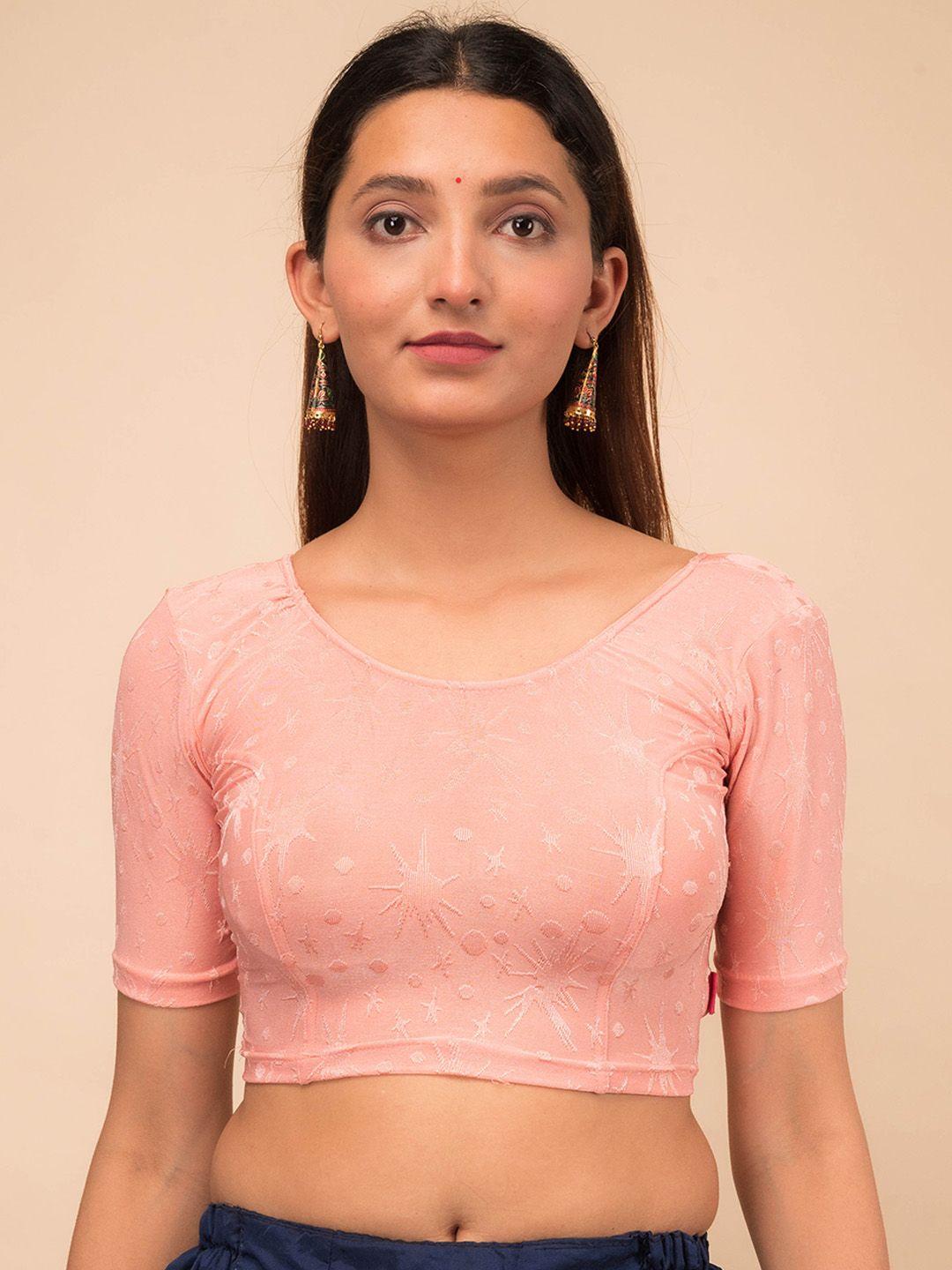 bindigasm's advi embroidered stretchable saree blouse
