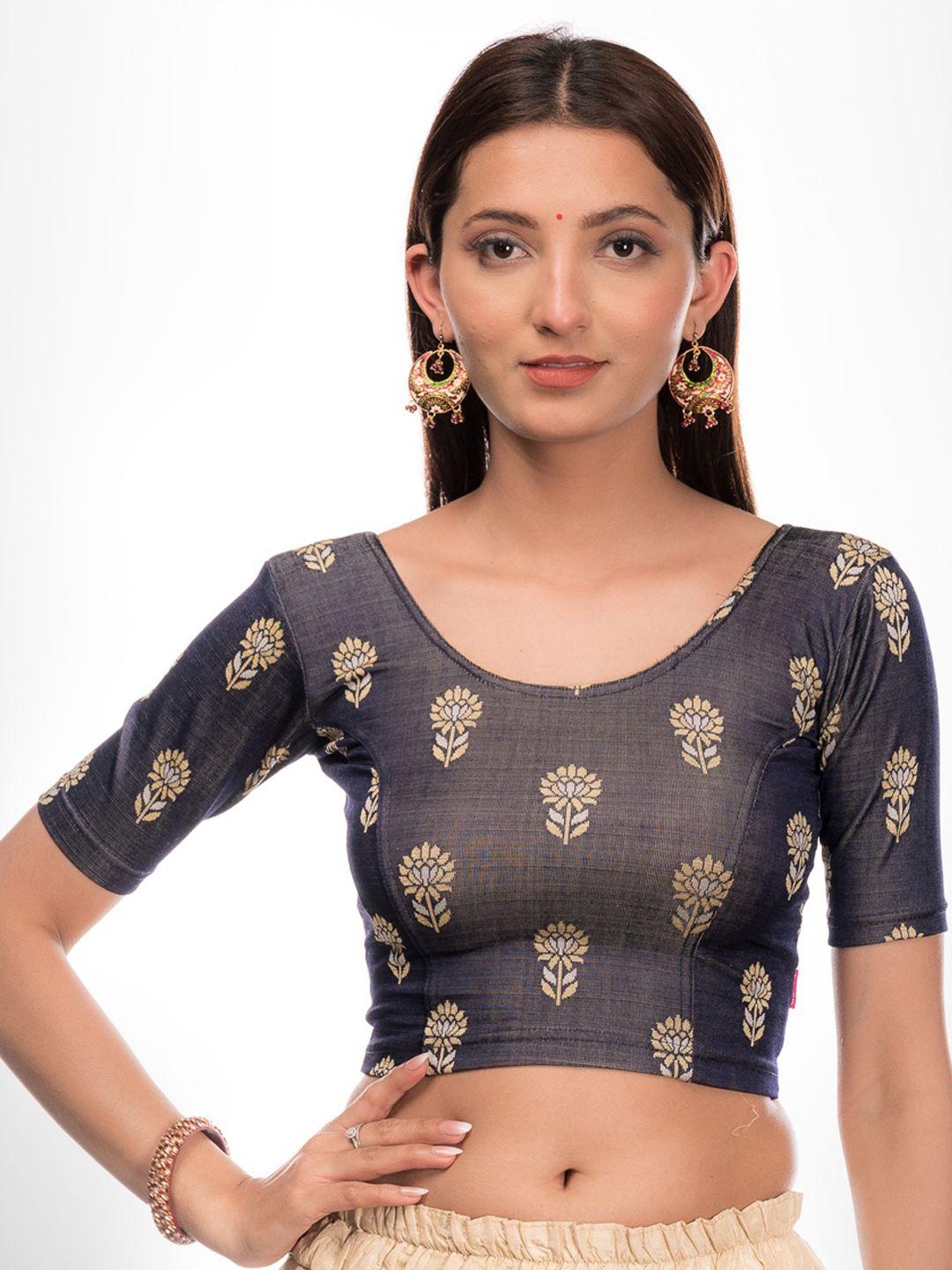 bindigasm's advi woven design saree blouse