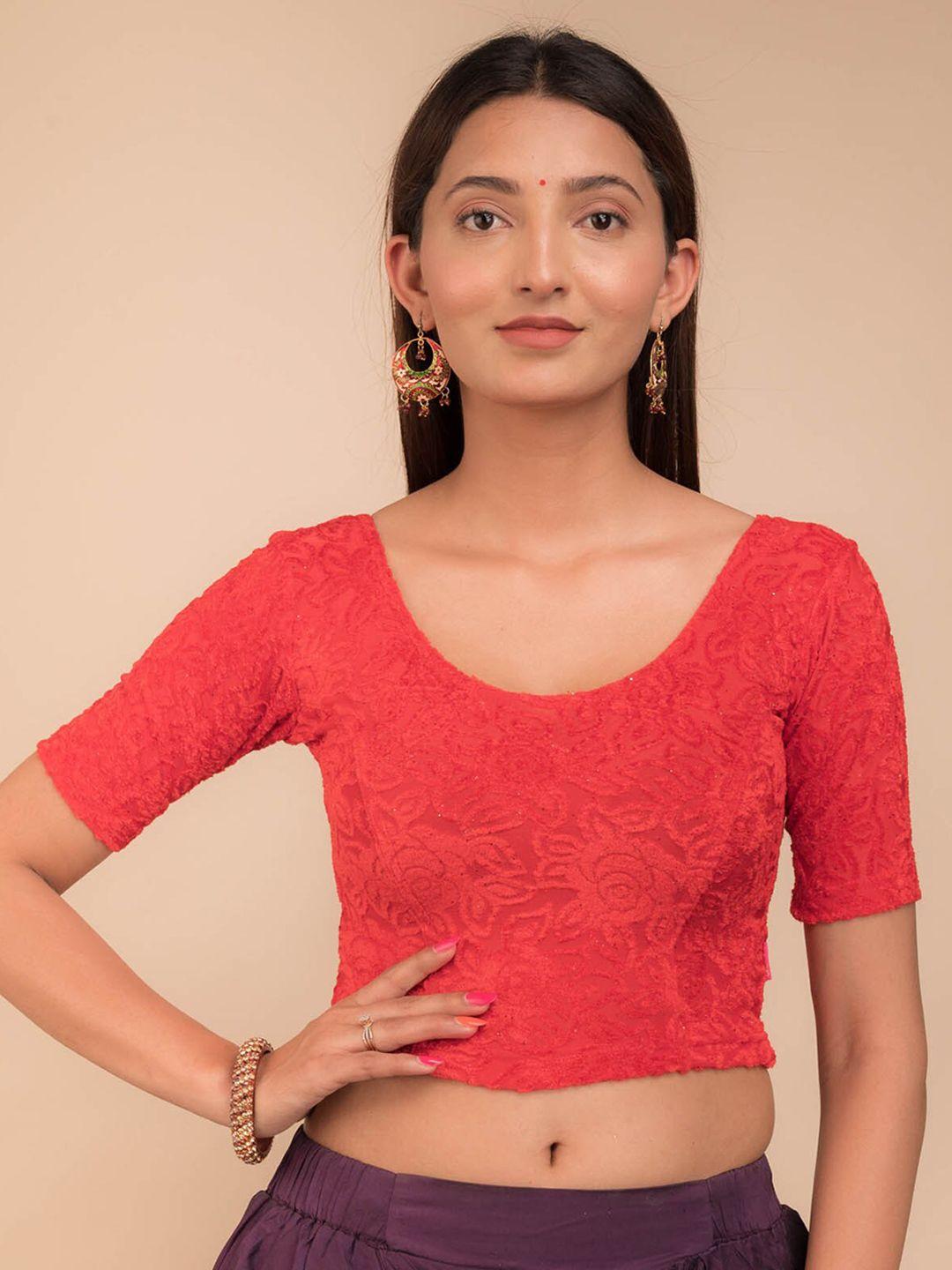 bindigasm's advi bow design saree blouse