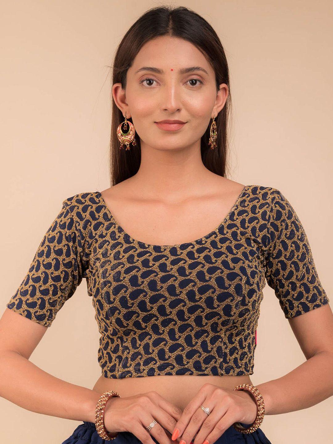 bindigasm's advi embellished	
 saree blouse